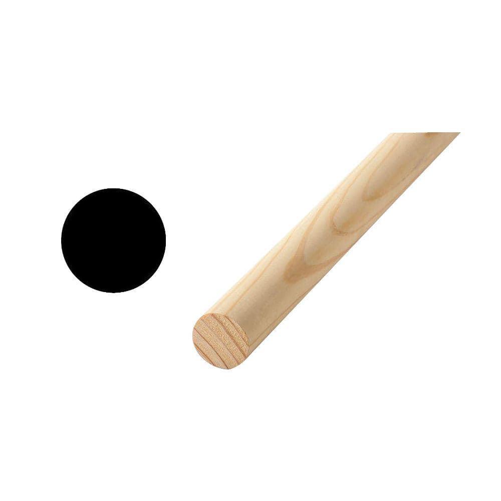 Unbranded 6414U 7/8 in. x 7/8 in. x 48 in. Hardwood Round Dowel