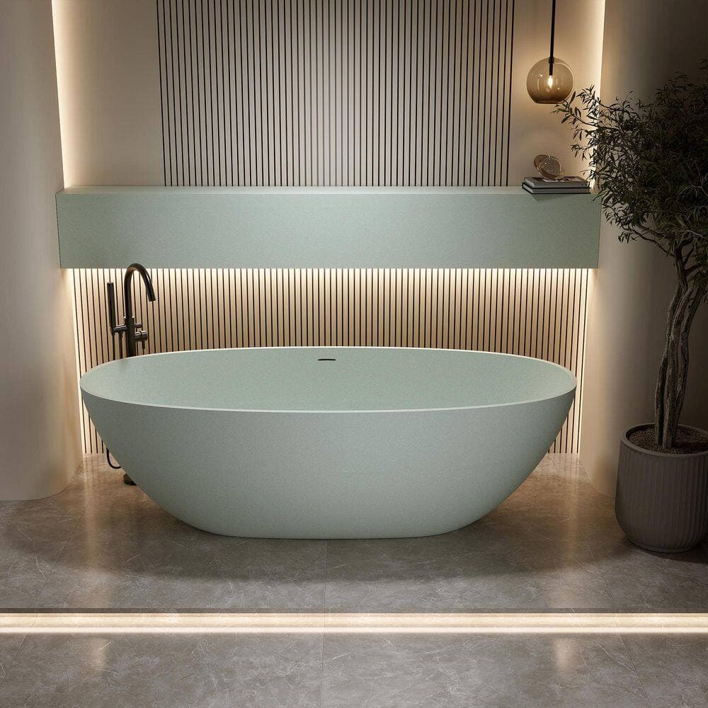 TCYO 31 in. Freestanding Soaking Bathtub with Center Drain (2)