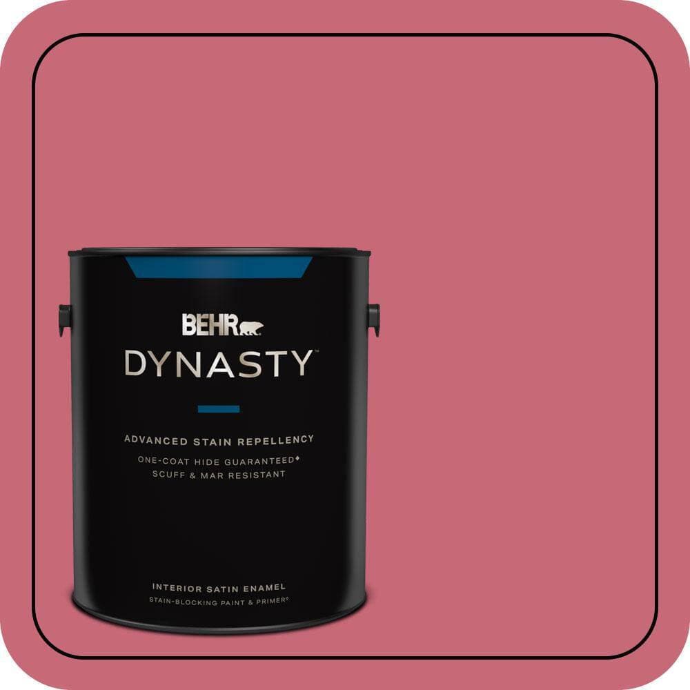 BEHR DYNASTY 1 gal. #P140-5 Lovebirds Satin Enamel Interior Stain-Blocking Paint and Primer