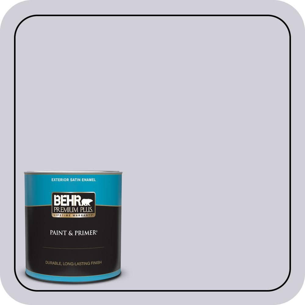 BEHR PREMIUM PLUS 1 qt. #660E-2 Purple Essence Satin Enamel Exterior Paint & Primer