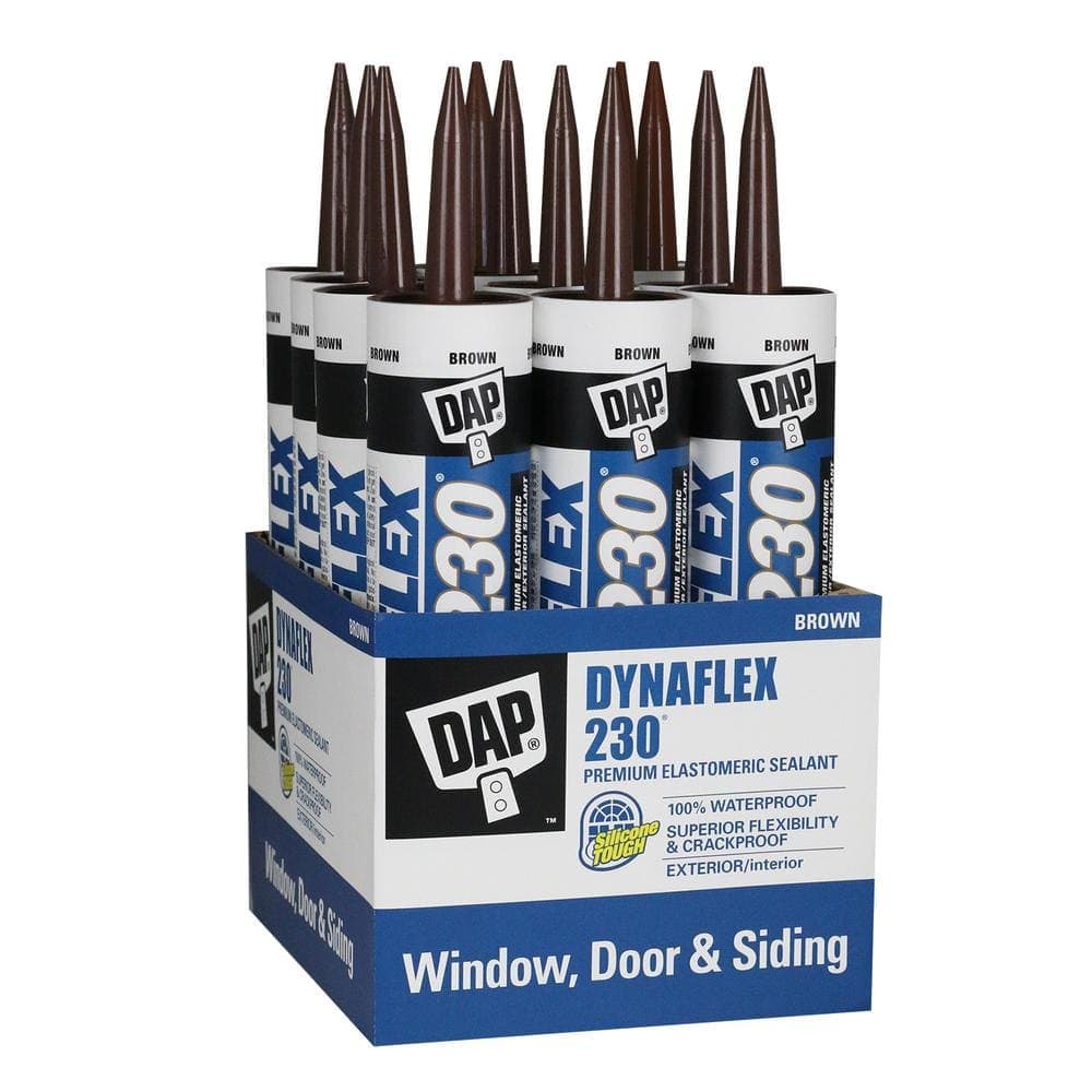 DAP Dynaflex 230 10.1 oz. Brown Premium Exterior/Interior Window, Door and Trim Sealant (12-Pack)