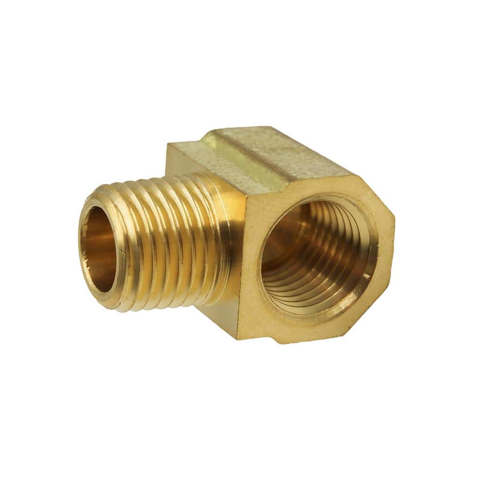 Everbilt 3/8 in. MIP 3/8 in. FIP 90-Degree Brass Street Elbow Fitting