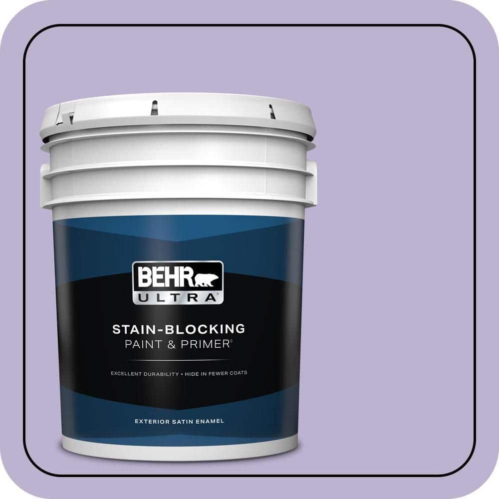 BEHR ULTRA 5 gal. #M560-3 Grape Hyacinth Satin Enamel Exterior Paint & Primer