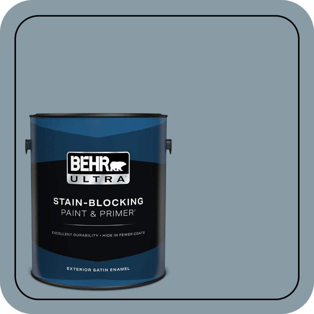 BEHR ULTRA 1 gal. #MQ5-27 Rainy Season Satin Enamel Exterior Paint & Primer