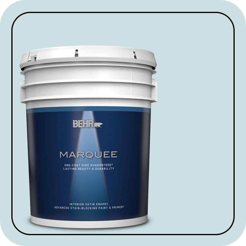 BEHR MARQUEE 5 gal. #S450-1 Beach Foam Satin Enamel Interior Paint & Primer