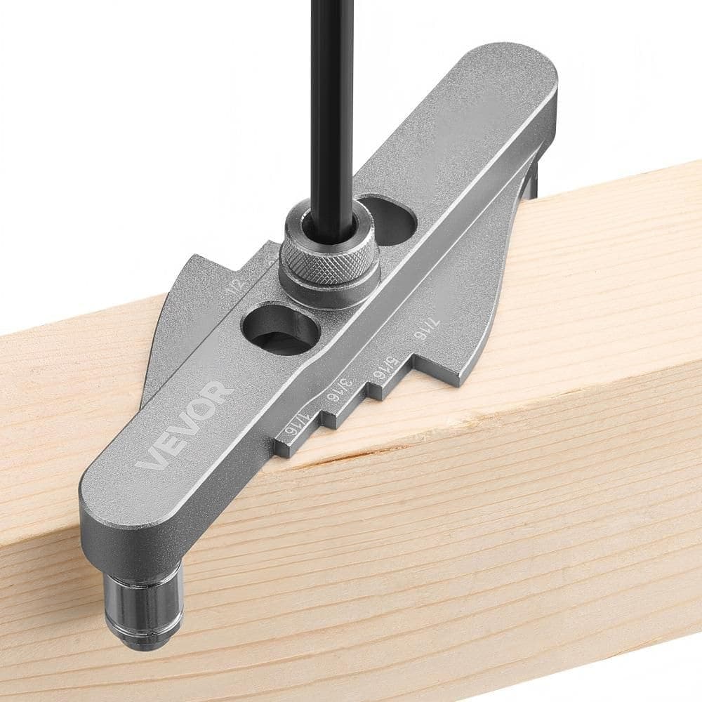 VEVOR Doweling Jig Kit, Self Centering Dowel Drill Jig for Straight Holes, with Drill Bit Set 1/4 in. 5/16 in. 3/8 in. (1)