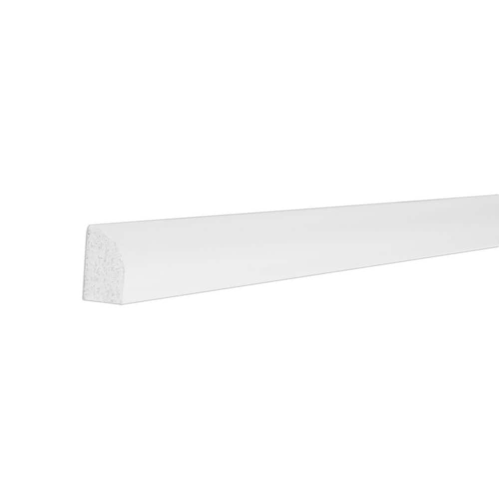 American Pro Decor WM 127 - 3/4 in. x 7/16 in. x 96 in. Polystyrene Shoe Base Moulding 48 Lineal Feet (6-Pack)