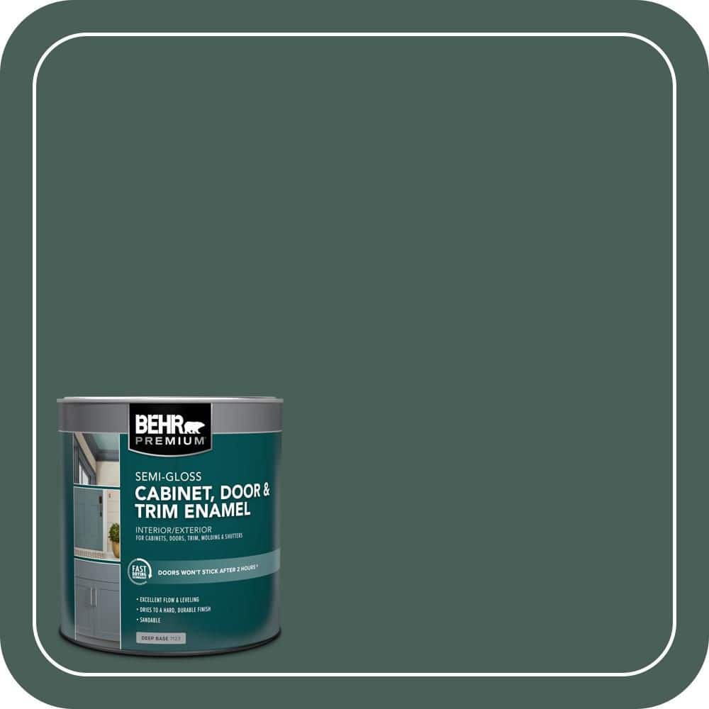 BEHR PREMIUM 1 qt. #ICC-86 New Hunter Semi-Gloss Enamel Interior/Exterior Cabinet, Door & Trim Paint