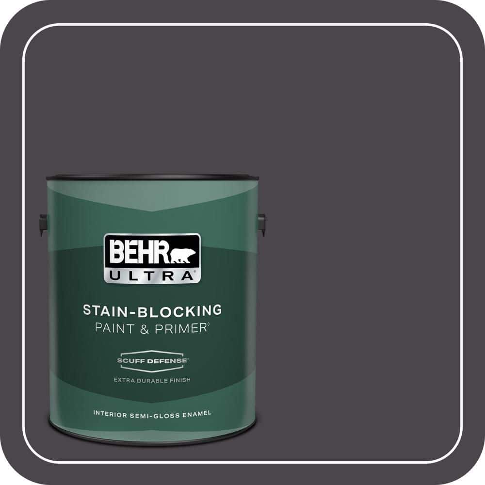 BEHR ULTRA 1 gal. #N550-7 Catwalk Extra Durable Semi-Gloss Enamel Interior Paint & Primer