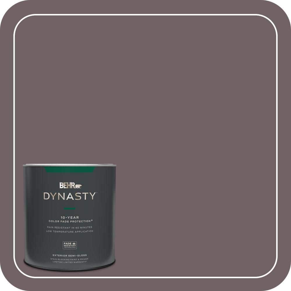 BEHR DYNASTY 1 qt. #N110-6 Dignified Purple Semi-Gloss Exterior Stain-Blocking Paint & Primer