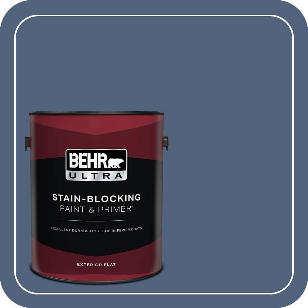 BEHR ULTRA 1 gal. #PMD-64 Evening Symphony Flat Exterior Paint & Primer