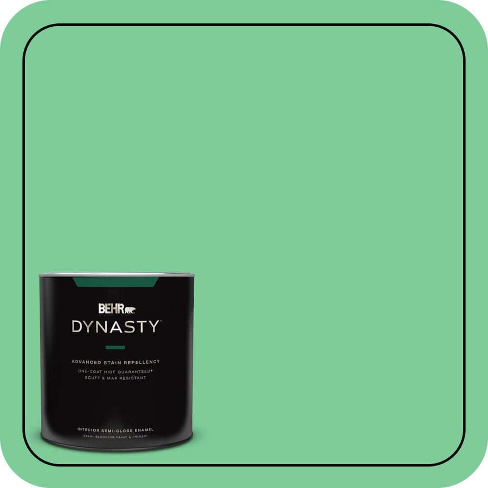 BEHR DYNASTY 1 qt. #460B-4 Garden Glow Semi-Gloss Enamel Interior Stain-Blocking Paint and Primer