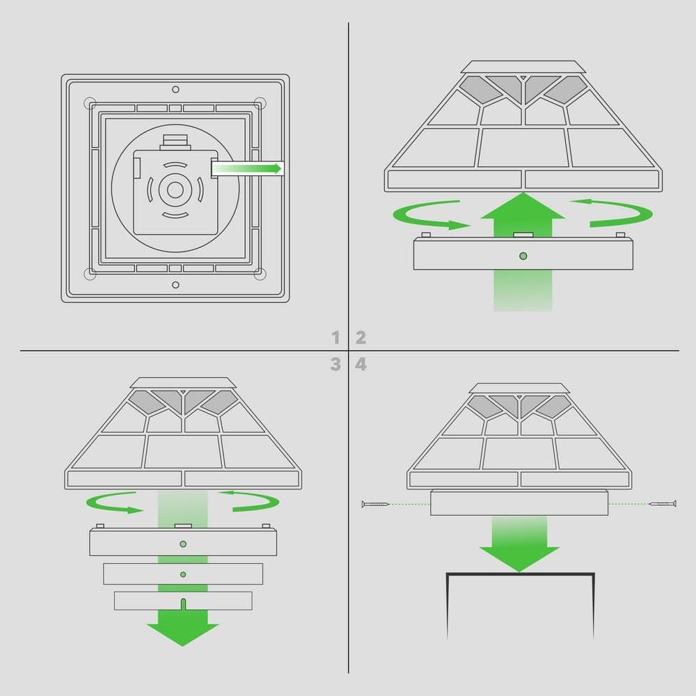 CLASSY CAPS Wellington 4 in. x 4 in./ 5 in. x 5 in. Outdoor Stain Glass Solar Post Cap (2-Pack) (3)