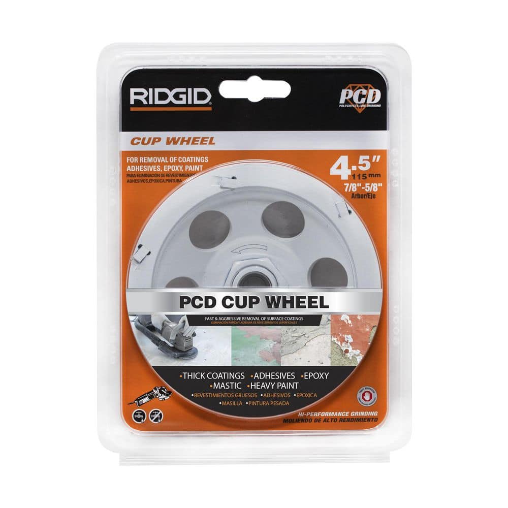 RIDGID 4.5 in. PCD Cup Wheel (4)