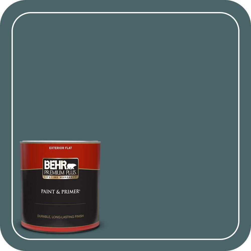 BEHR PREMIUM PLUS 1 qt. #MQ6-2 Walk Me Home Flat Exterior Paint & Primer