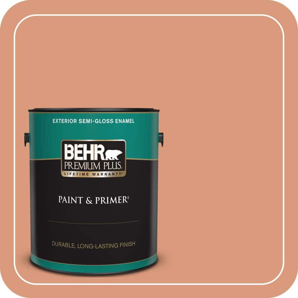 BEHR PREMIUM PLUS 1 gal. #MQ1-27 Dazzle and Delight Semi-Gloss Enamel Exterior Paint & Primer