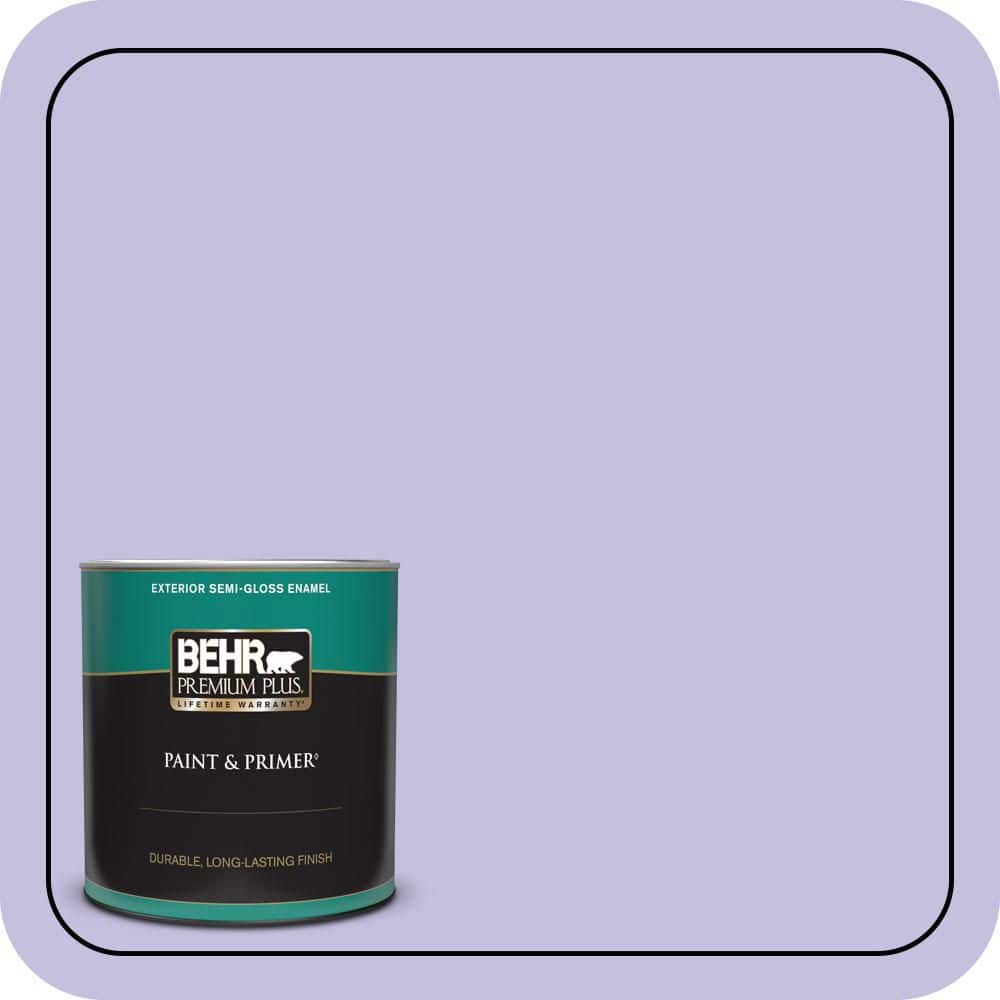 BEHR PREMIUM PLUS 1 qt. #630A-3 Weeping Wisteria Semi-Gloss Enamel Exterior Paint & Primer