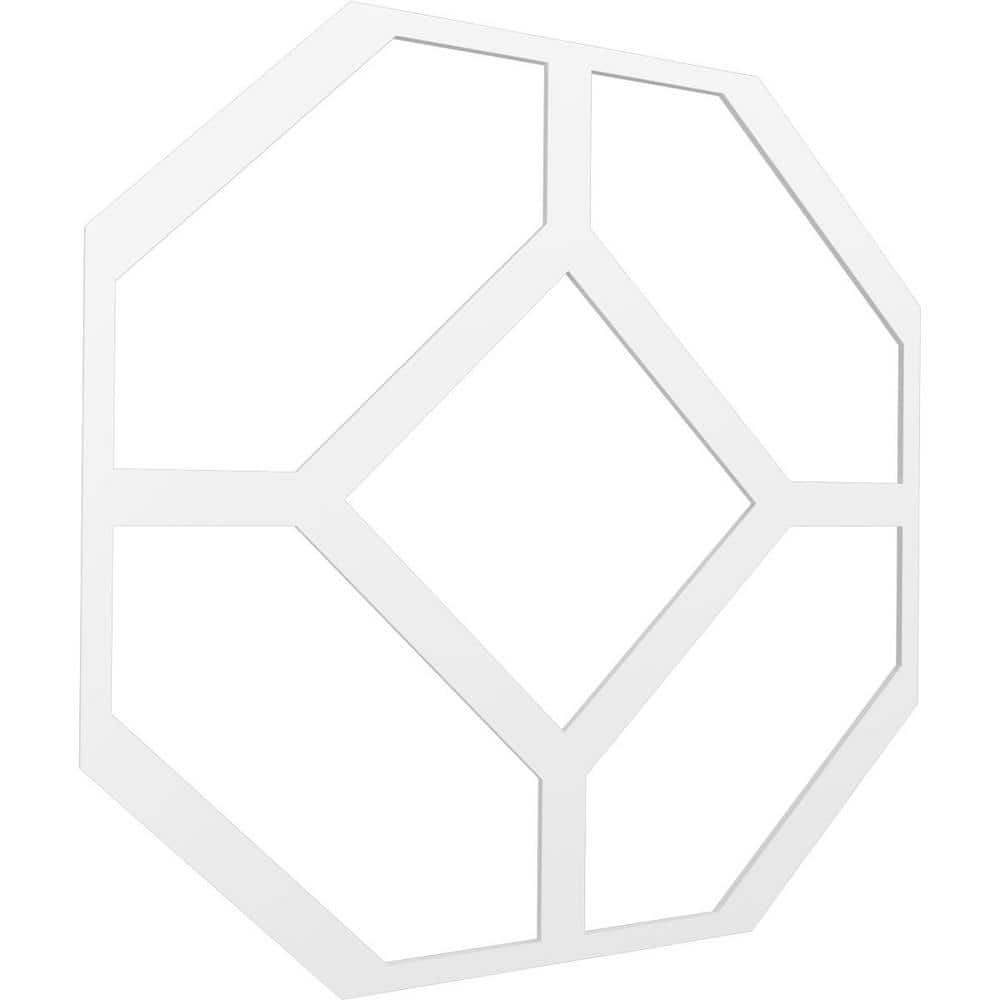 Ekena Millwork Large Cameron Fretwork 3/8 in. x 6 ft. x 6 ft. White PVC Decorative Wall Paneling 1-Pack (3)