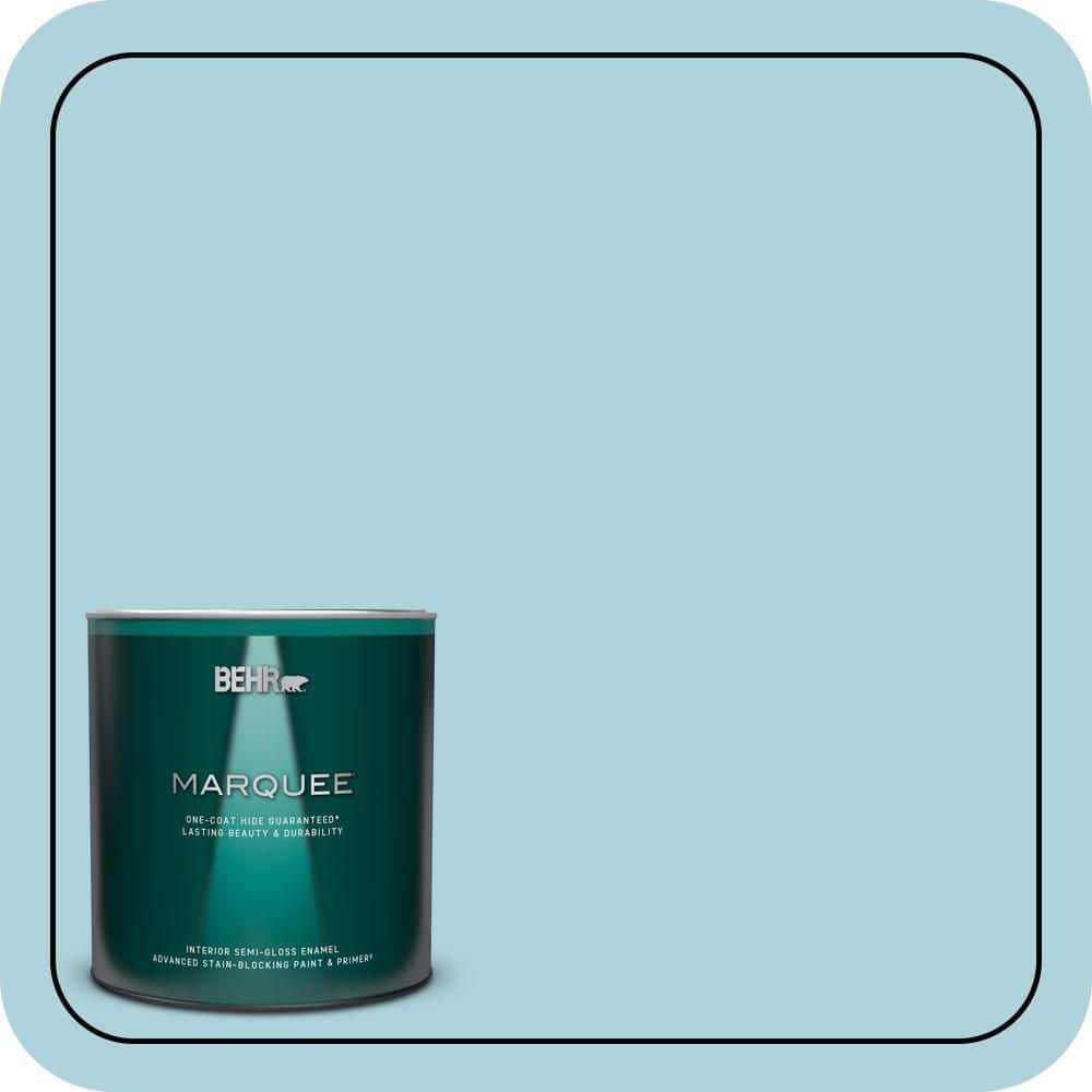 BEHR MARQUEE 1 qt. #MQ4-55 Balboa One-Coat Hide Semi-Gloss Enamel Interior Paint & Primer