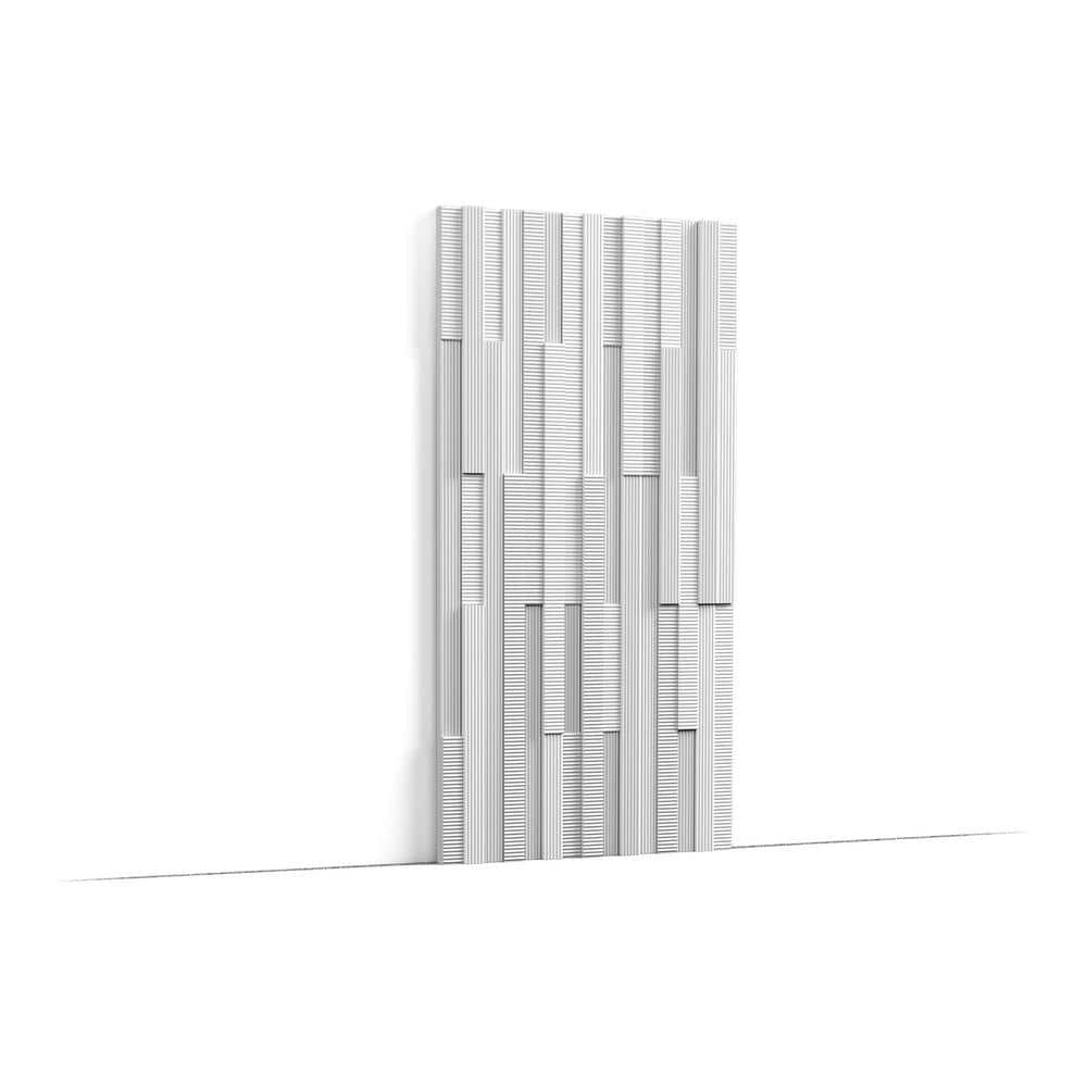 ORAC DECOR Matrix 5/8 in. T x 7/8 ft. x 7 ft. White Primed Polyurethane Square Edge 3D Decorative Wall Paneling (5.4 sq./ft. each)