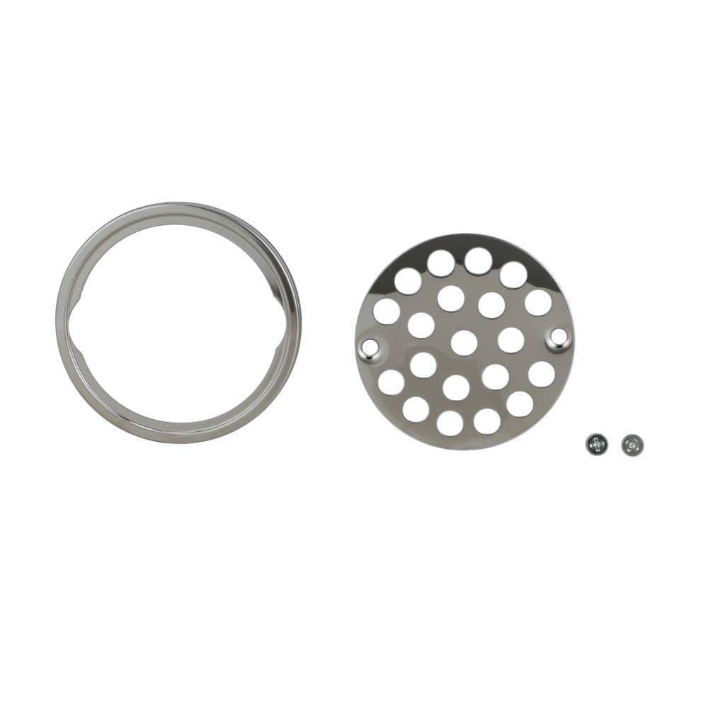 Oatey 3-1/4 in. Round Screw-In Stainless Steel Shower Drain Cover with Tile Ring (2)