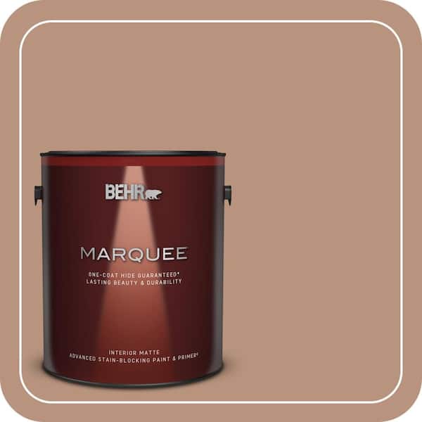 BEHR MARQUEE 1 gal. #MQ1-59 Caramel Cream One-Coat Hide Matte Interior Paint & Primer (2)