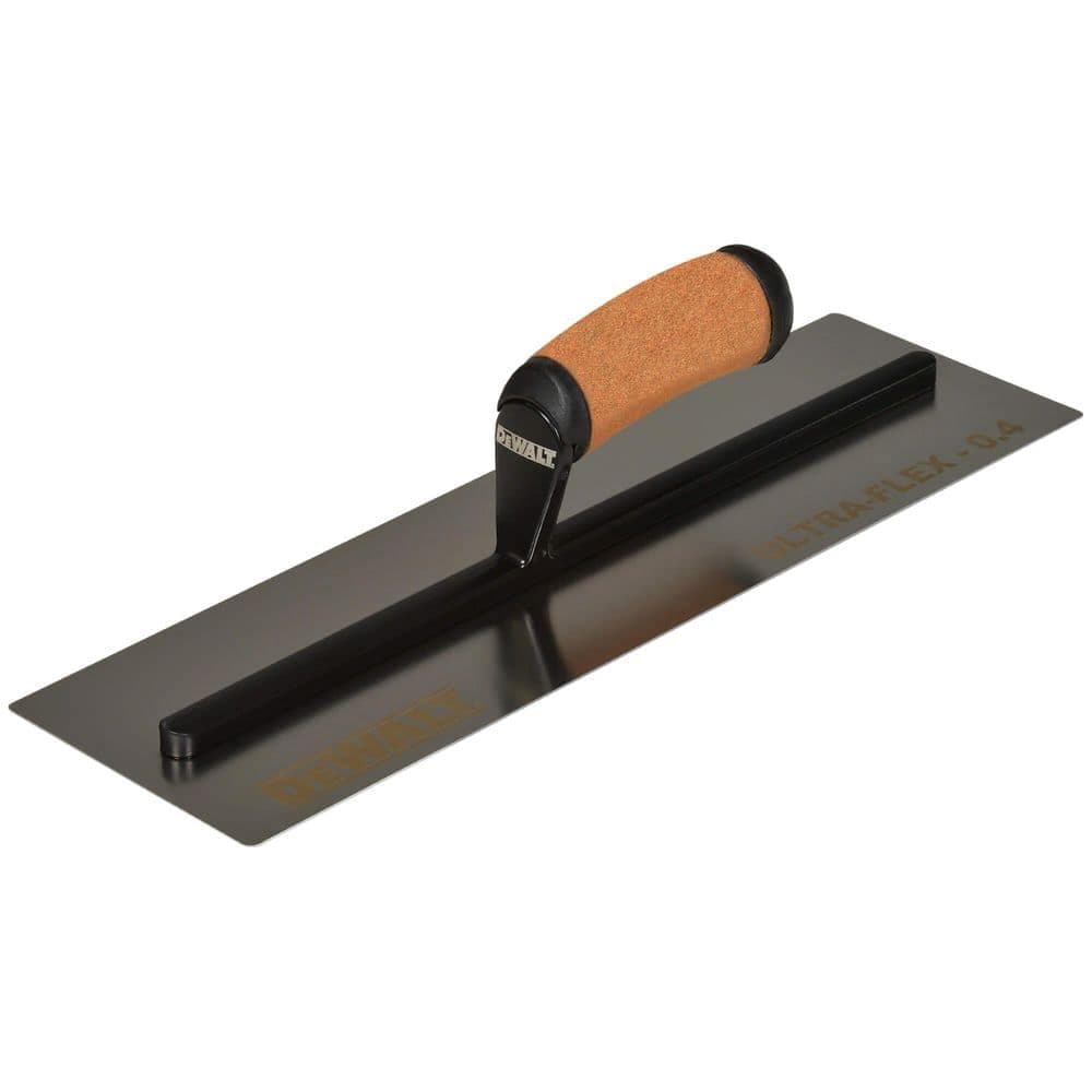 DEWALT ULTRA-FLEX 4 in. x 16 in. Stainless Steel Trowel with Leather Handle (1)