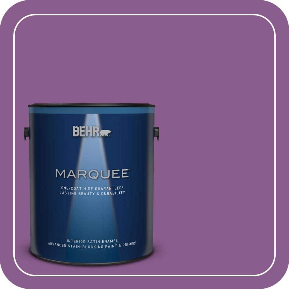BEHR MARQUEE 1 gal. #670B-7 Candy Violet Satin Enamel Interior Paint & Primer (1)