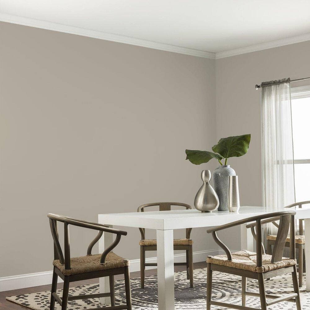 Glidden Ultra-Hide 1 gal. PPG1025-4 Sharkskin Satin Interior Paint (4)