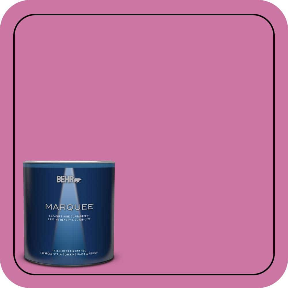 BEHR MARQUEE 1 qt. #P120-4 Heart Breaker Satin Enamel Interior Paint & Primer
