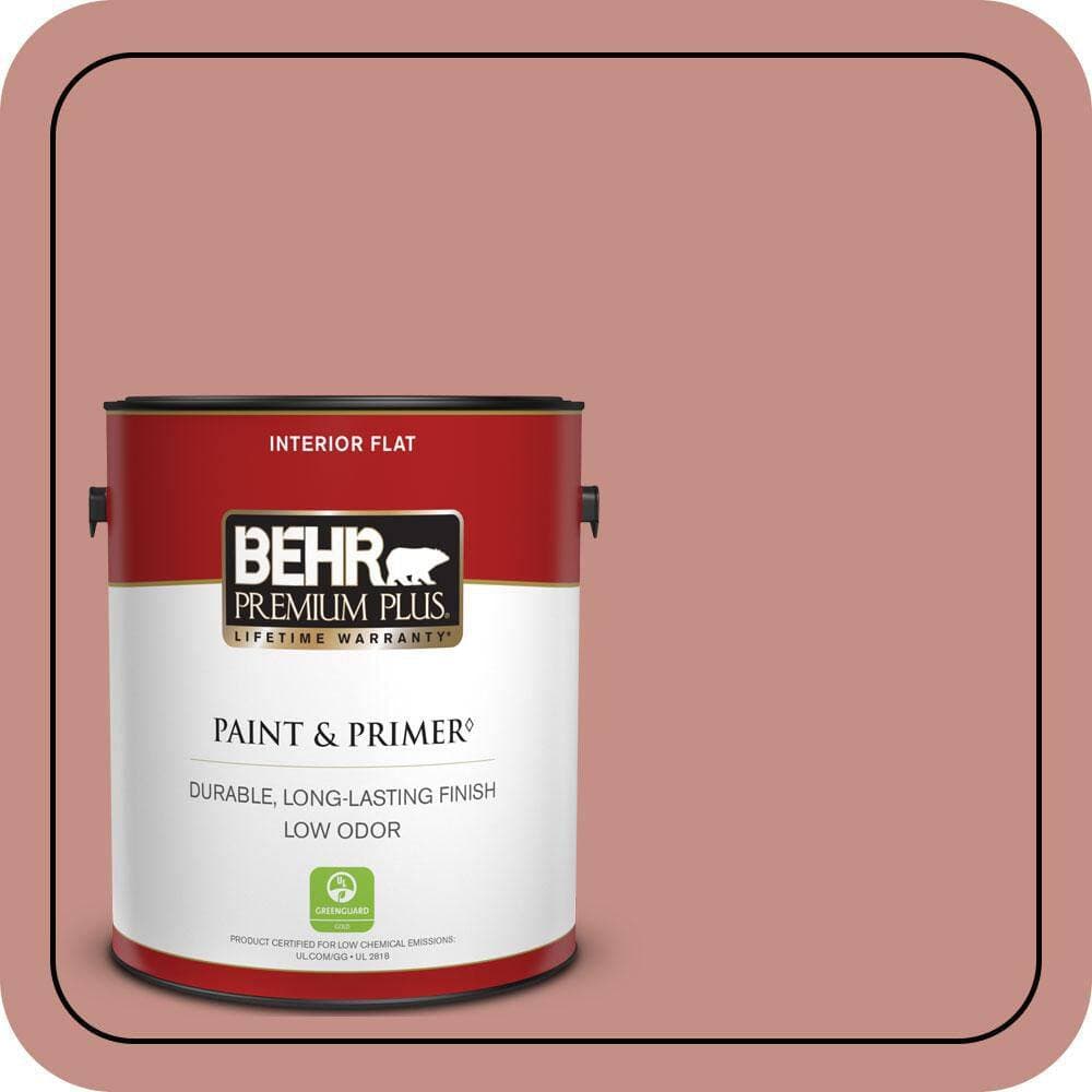 BEHR PREMIUM PLUS 1 gal. #S160-4 Portuguese Dawn Flat Low Odor Interior Paint & Primer (1)