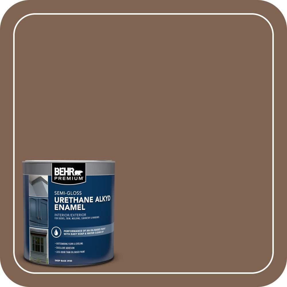 BEHR PREMIUM 1 qt. #N240-7 Joshua Tree Semi-Gloss Enamel Urethane Alkyd Interior/Exterior Paint (1)