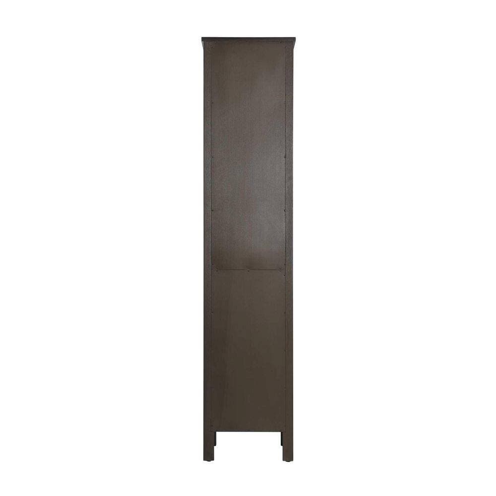 TIMELESS HOME 16 in. W x 18 in. D x 72 in. H Brown Freestanding Linen Cabinet (2)