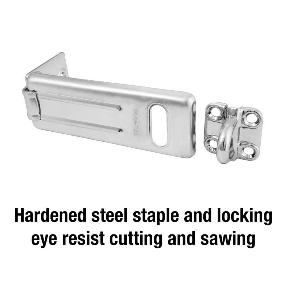 Master Lock 4 in. L Steel Heavy-Duty Hasp Latch (4)