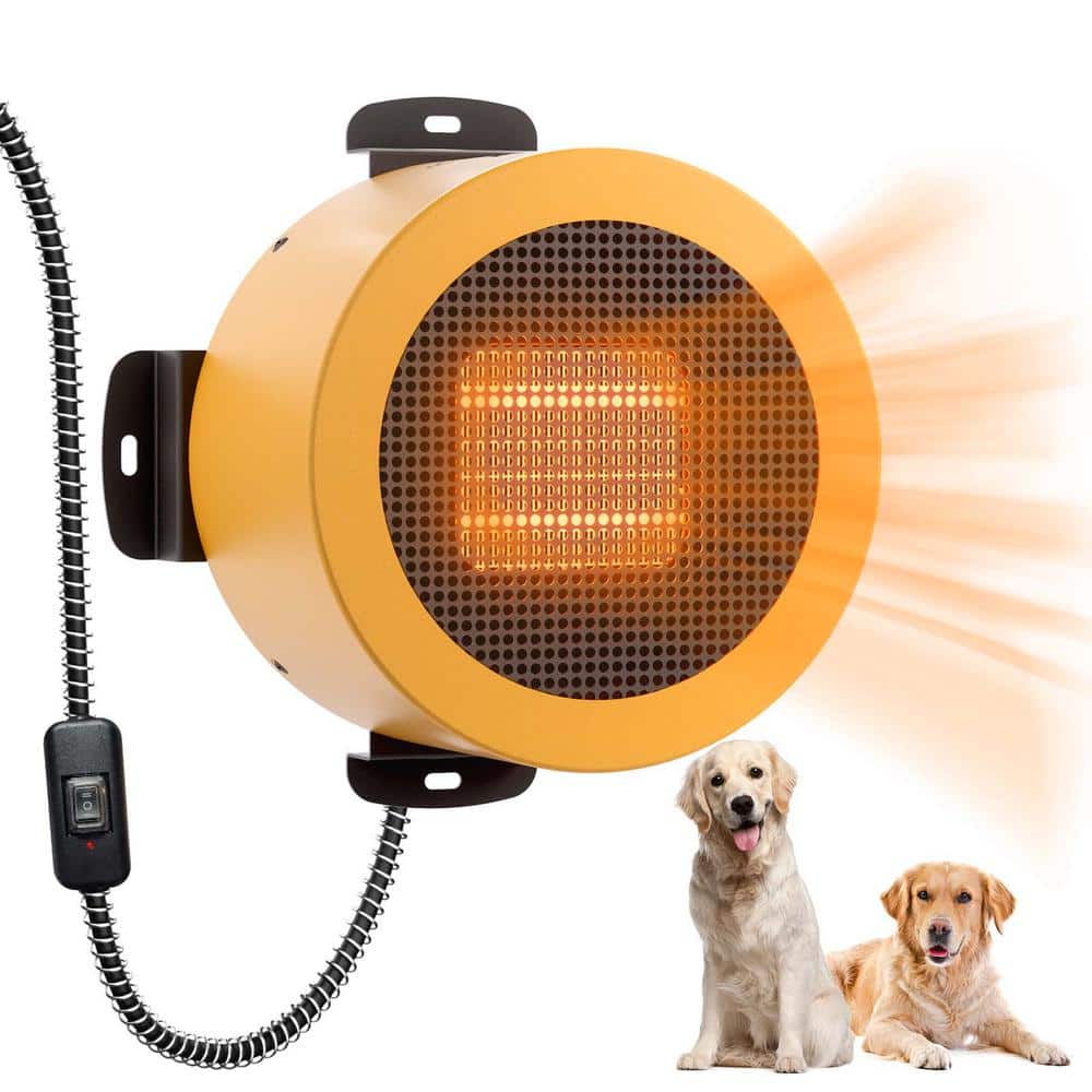 TURBRO 400-Watt 6.7 in. H Neighbor Hood Dog House Electric Ceramic Space Heater 10 ft. Anti Bite Cord Waterproof Control (1)