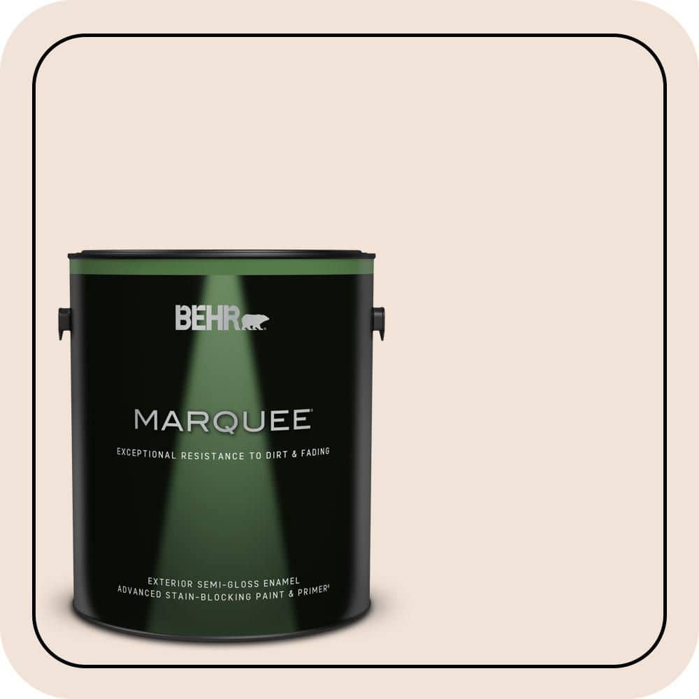 BEHR MARQUEE 1 gal. #W-B-120 Victorian Pearl Semi-Gloss Enamel Exterior Paint & Primer