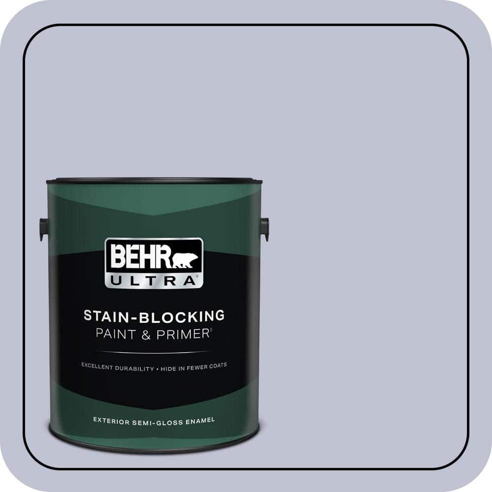 BEHR ULTRA 1 gal. #S560-2 Lavender Honor Semi-Gloss Enamel Exterior Paint & Primer