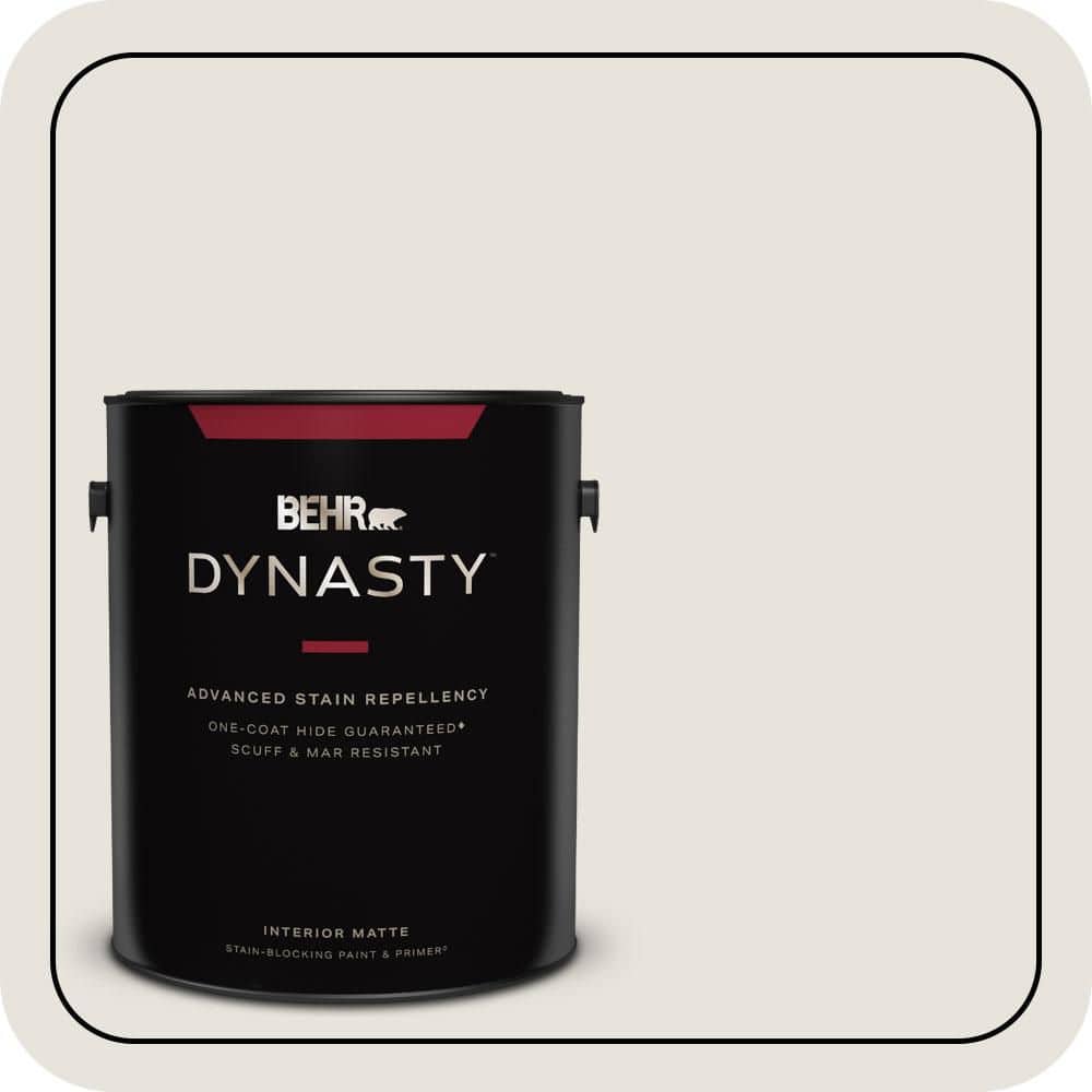 BEHR DYNASTY 1 gal. #PPU24-13 White Pepper Matte Interior Stain-Blocking Paint & Primer
