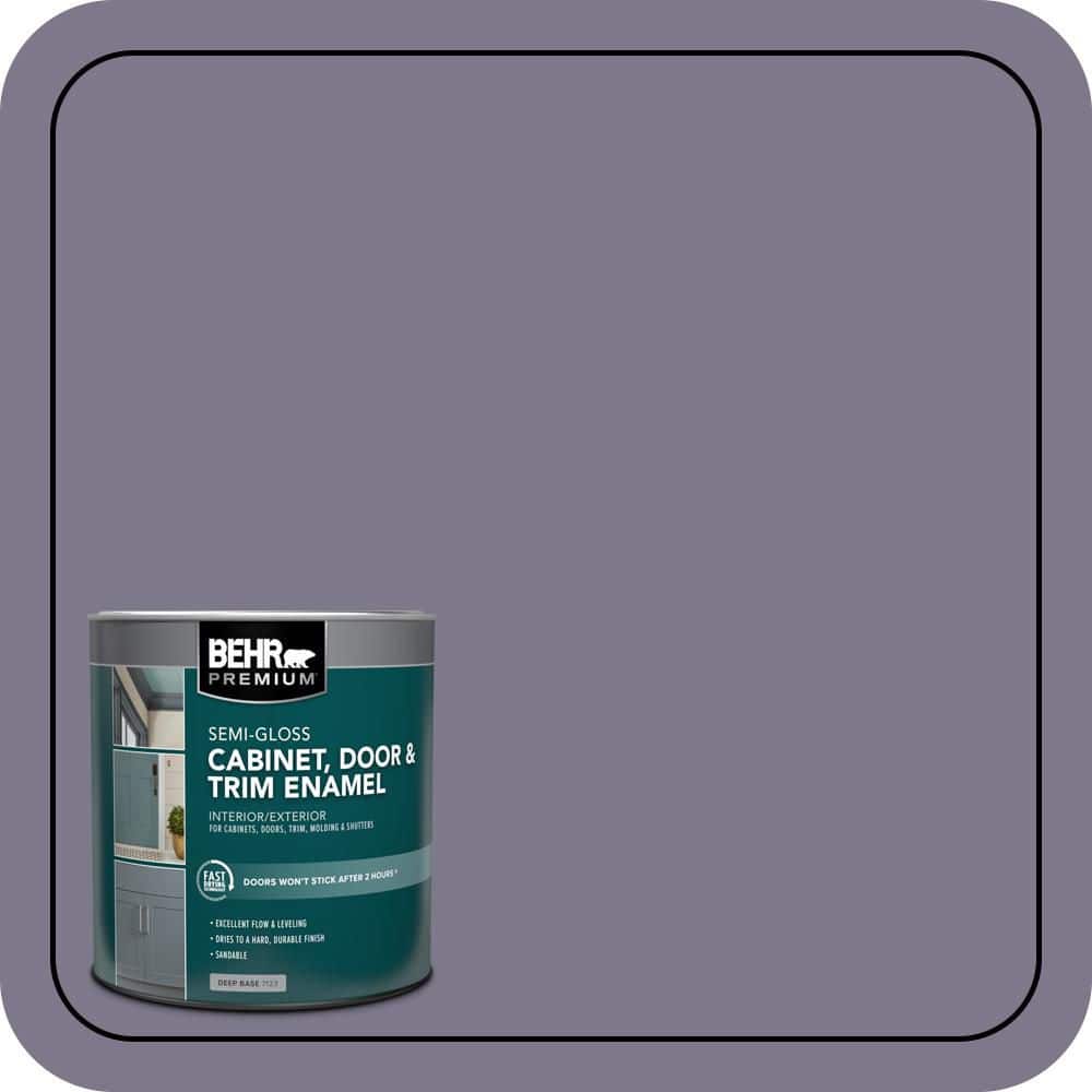BEHR PREMIUM 1 qt. #N560-5 Solitaire Semi-Gloss Enamel Interior/Exterior Cabinet, Door & Trim Paint