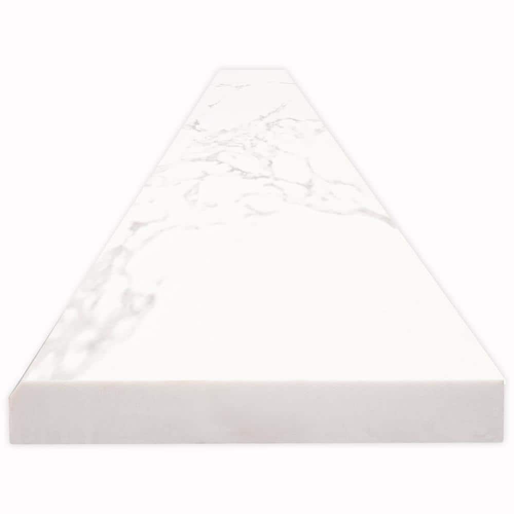 MSI Carrara White 6 in. x 73 in. Polished Engineered Marble Single Beveled Threshold Tile (6.08 lin. ft. /Each) (4)