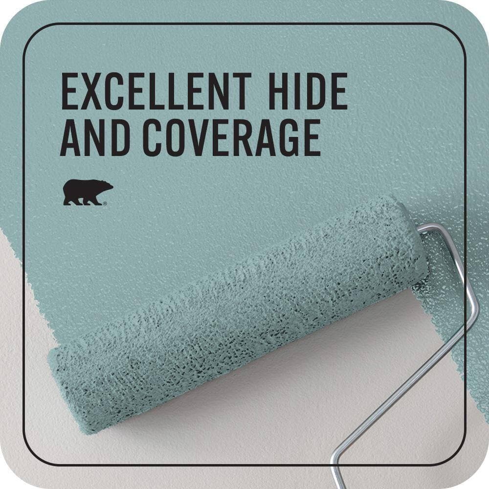 BEHR PREMIUM PLUS 1 qt. #500F-5 Gulf Winds Flat EcoMix Plant-Based Interior Paint & Primer (2)
