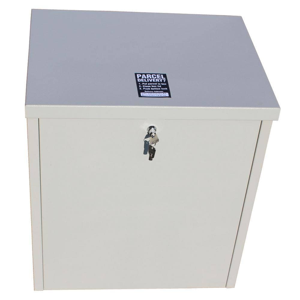 QualArc ParcelChest Textured Gray Ground Mount Locking Parcel Box (3)
