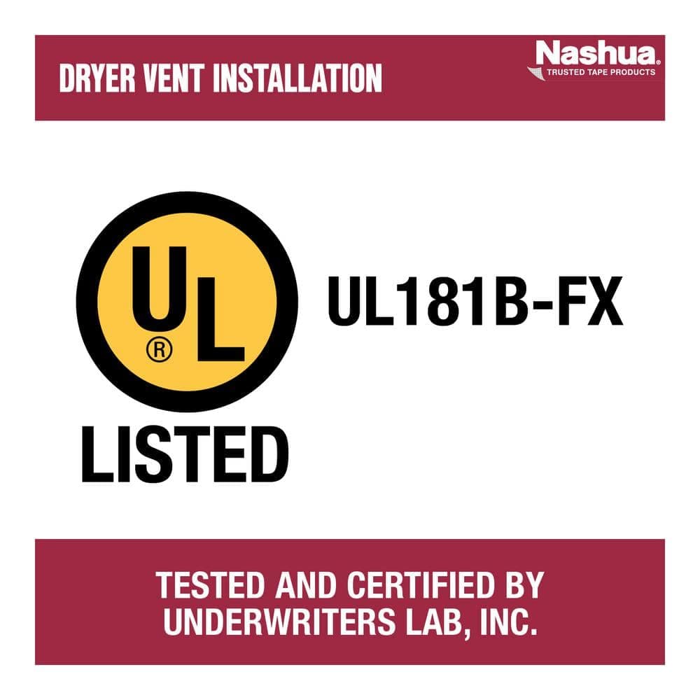 Nashua Tape 1.89 in. x 30 yd. Dryer Vent Installation Air Duct Accessory Duct Tape (2)
