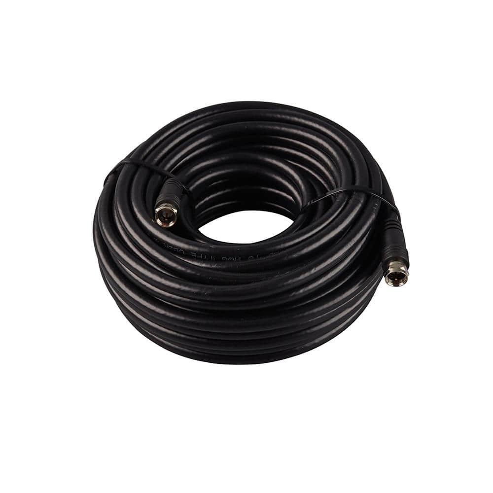 Commercial Electric 50 ft. Black 18-Gauge RG6 Quad Coaxial Cable (3)