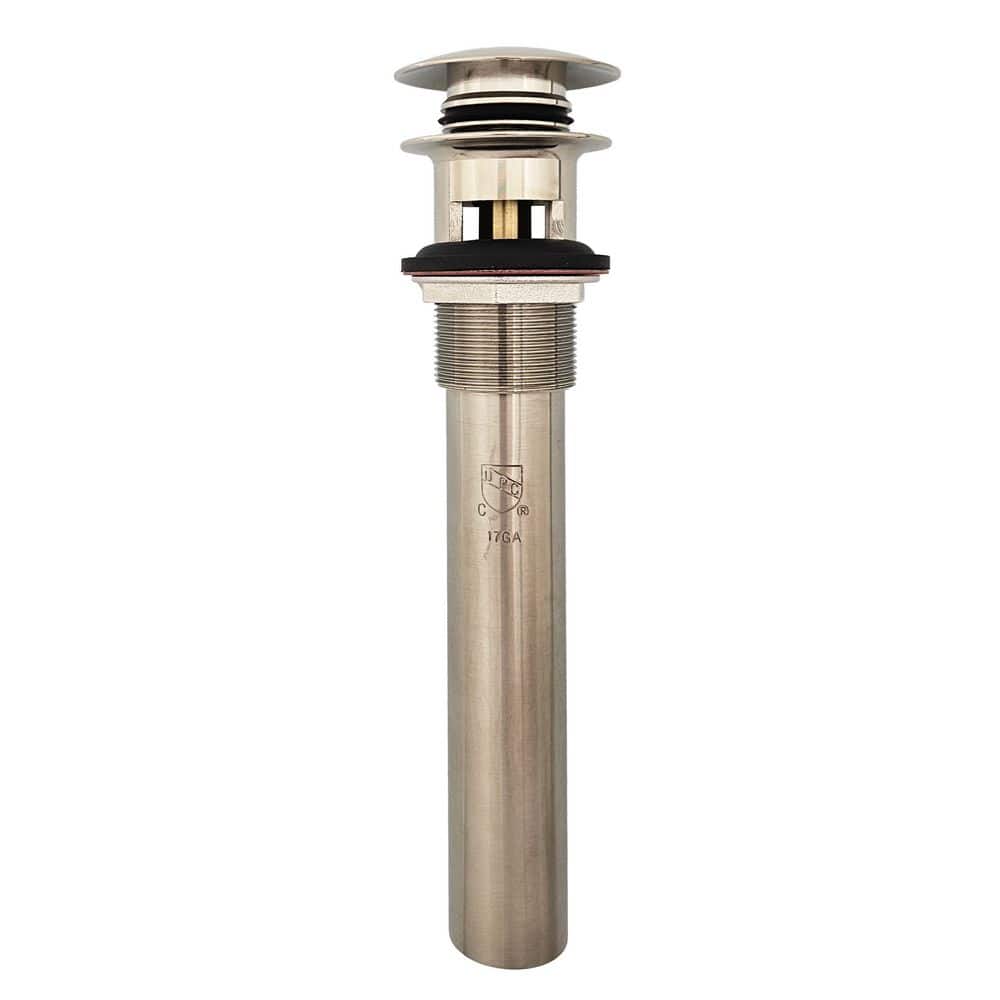 Westbrass Mushroom Style Push-Down Lavatory Bathroom Sink Drain Assembly with Overflow Holes- Exposed (2)