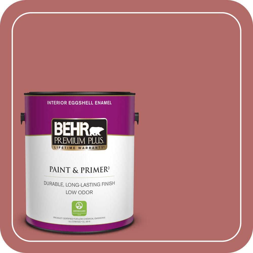 BEHR PREMIUM PLUS 1 gal. #PMD-12 Desert Rose Eggshell Enamel Low Odor Interior Paint & Primer