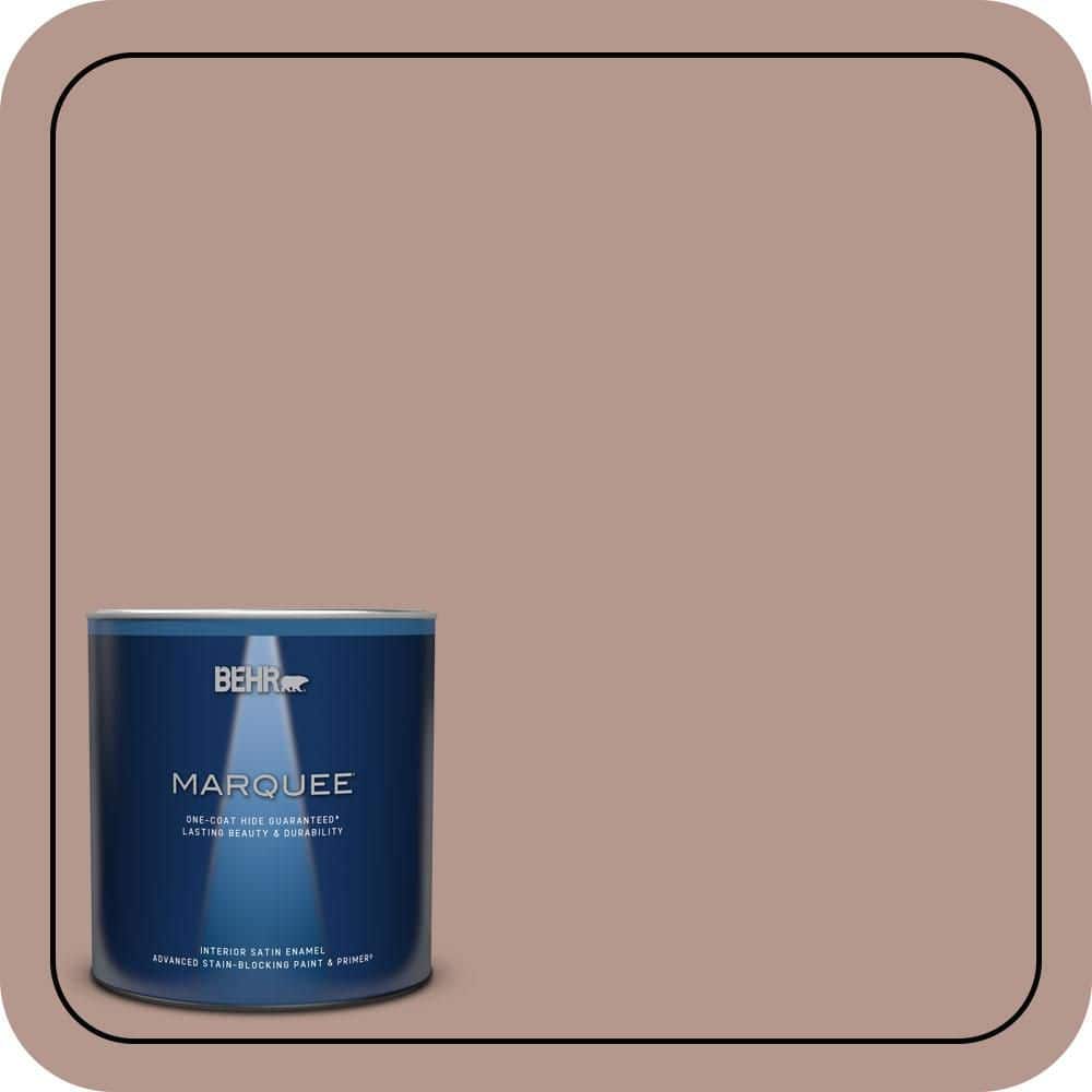 BEHR MARQUEE 1 qt. #N160-4 Sonora Rose One-Coat Hide Satin Enamel Interior Paint & Primer