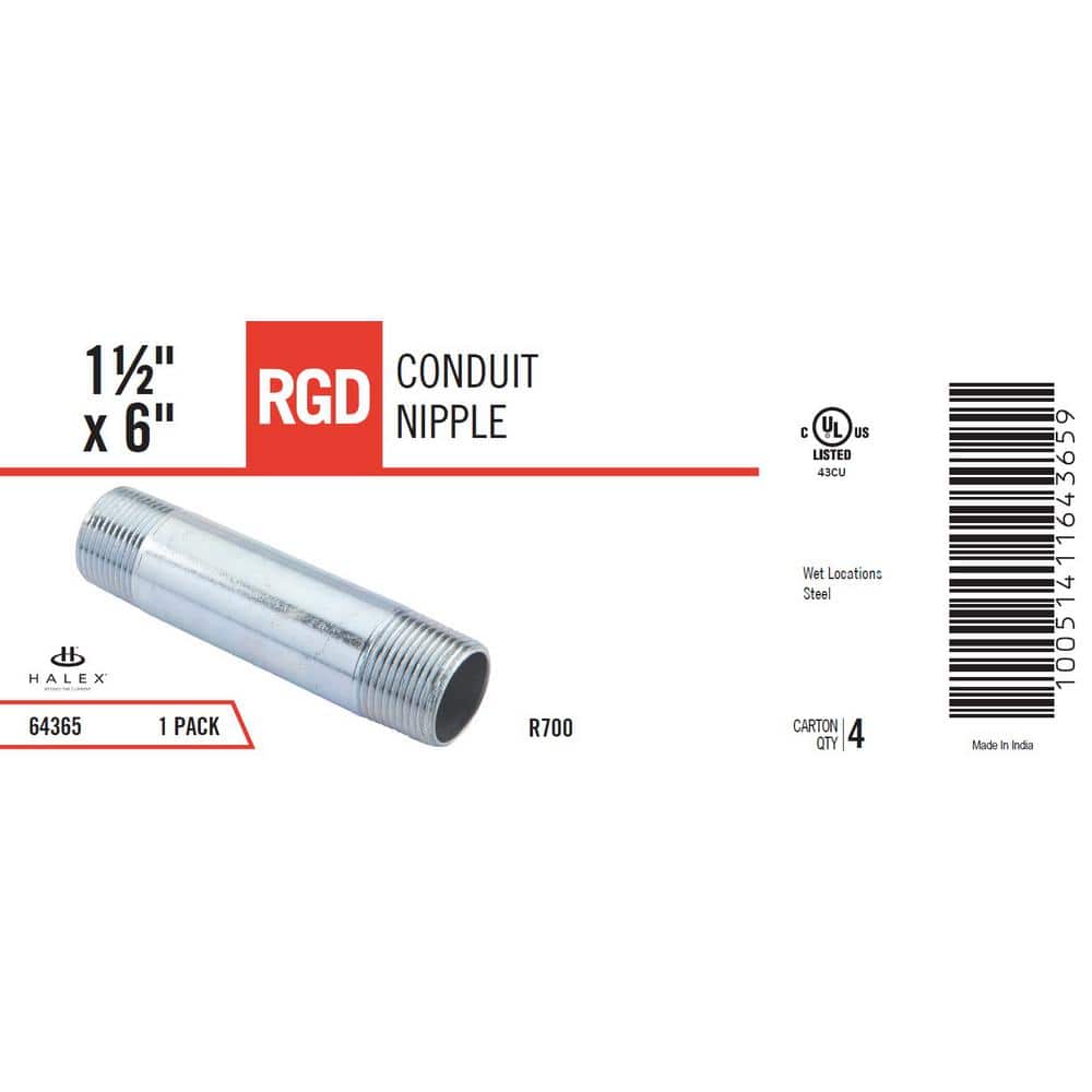 Halex 1-1/2 in. Rigid Conduit Nipple (2)