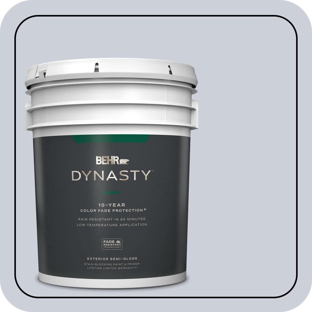 BEHR DYNASTY 5 gal. #620E-2 Naturally Calm Semi-Gloss Exterior Stain-Blocking Paint & Primer