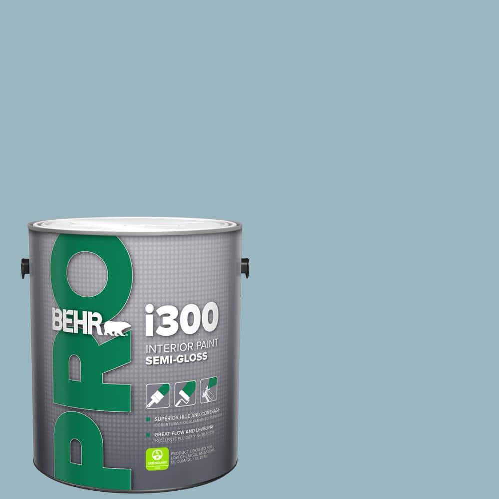 BEHR PRO 1 gal. #S470-3 Peaceful Blue Semi-Gloss Interior Paint